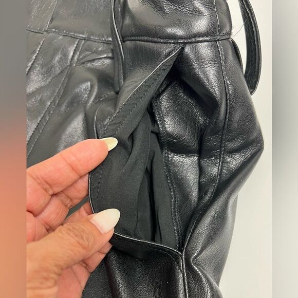 Revolve 7 For All Mankind Vegan Leather Easy Trousers - Picture 6 of 14